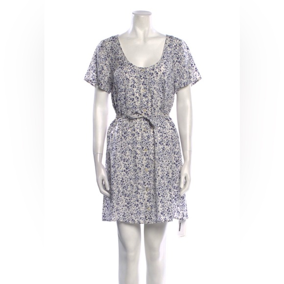 Reformation Blue Floral Dress mini - Picture 2 of 11
